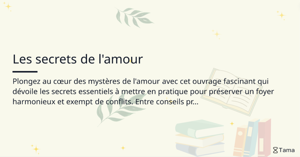 découvrez les secrets de l'amour : conseils, astuces et vérités pour mieux comprendre et vivre des relations épanouissantes.
