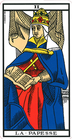 découvrez la signification et les messages de la papesse du tarot, une carte symbolisant l'intuition, la sagesse et les secrets cachés.